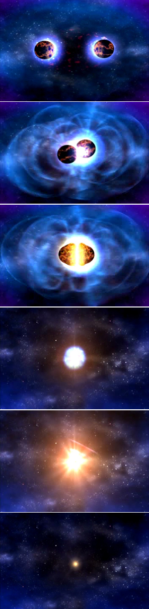 stages of the neutron star collision